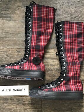 Converse Chuck Taylor Lift XXHi Platform Plaid Boots Women’s Size 10 A17685C NEW